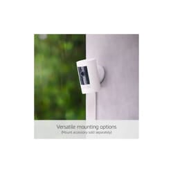 Ring Outdoor Camera Plug In Stick Up Cam HD Security Camera White