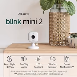 Blink B0BWX1H9FG security camera Cube IP security camera Indoor & outdoor 1920 x 1080 pixels Desk/Wall