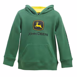John Deere Little Boys' Toddler JD Logo Fleece Hoodie  Green  2T