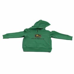 John Deere Little Boys' Toddler JD Logo Fleece Hoodie  Green  2T