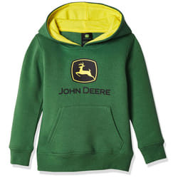 John Deere boys Fleece Hoody Pull Over Hooded Sweatshirt  Green Trademark  14-16 US