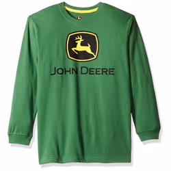 John Deere boys Long Sleeve Tee T Shirt  Green Trademark  Medium US