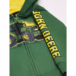 John Deere baby boys Fleece Zip Hoody Hooded Sweatshirt  Green  24 Mon