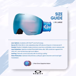Oakley Flight Deck L OO7050 Mikaela Shiffrin Signature/Prizm Sapphire Goggles For Men For Women + BUNDLE with Designer iWear Eyewear Kit