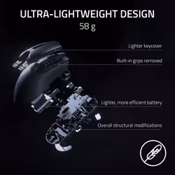 Razer Viper V2 Pro HyperSpeed Wireless Gaming Mouse: 58g Ultra-Lightweight - Optical Switches Gen-3 - 30K Optical Sensor - On-Mouse DPI ..