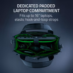 Razer Xanthus Tote Bag: Dedicated Padded Laptop Compartment - Fits up to 16"" Laptops - Water Repellent Nylon - Two-Way Carry with Detachabl