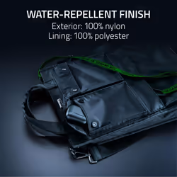 Razer Xanthus Tote Bag: Dedicated Padded Laptop Compartment - Fits up to 16"" Laptops - Water Repellent Nylon - Two-Way Carry with Detachabl