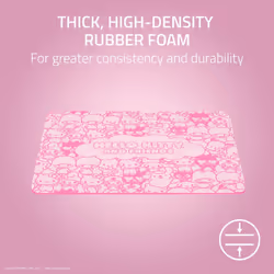 Razer Gigantus V2 Cloth Gaming Mouse Pad (Medium): Textured MicroWeave Cloth Surface - Thick  High-Density Rubber Foam - Non Slip Base - Hello Kitty &