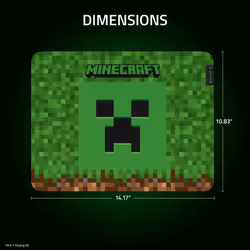 Razer Gigantus V2 Cloth Gaming Mouse Pad (Medium): Textured MicroWeave Cloth Surface - Thick  High-Density Rubber Foam - Non Slip Base - Minecraft Edi
