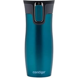 Contigo West Loop Autoseal Travel Mug, Stainless Steel Thermal Mug, Vacuum Flask, Leakproof, Coffee Mug with BPA Free Easy-Clean Lid, Bay, 470 ml