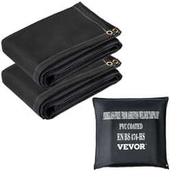 VEVOR Fire Blankets  2 Pack Welding Blankets  8' x 10' Fire Suppression Blanket  1022F Flame Retardant Blanket  Black Fire Emergency Blankets  Fibergl