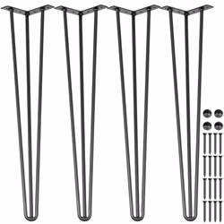VEVOR Hairpin Table Legs 34" Black Set of 4 Desk Legs