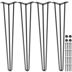 VEVOR Hairpin Table Legs 34" Black Set of 4 Desk Legs