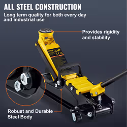 VEVOR Floor Jack, 2.5 Ton Low Profile Floor Jack, Heavy-duty Steel Racing Floor Jack With Single Piston Lift Pump