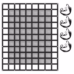 VEVOR Cargo Net with Mesh 8' x 6.7' Cargo Net for Pickup Truck Bed Heavy Duty Cargo Nets with Cam Buckles & S-Hooks & Cross ...