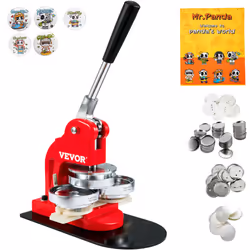 VEVOR Button Maker Machine, 75 mm (3 inch) Badge Punch Press Kit, Children DIY Gifts Pin Maker