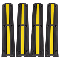 VEVOR 4 x 1-Channel Cable Protector Ramp 3.28ft 18000lbs/axle Capacity