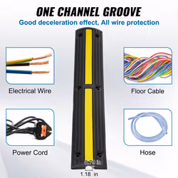 VEVOR 4 x 1-Channel Cable Protector Ramp 3.28ft 18000lbs/axle Capacity