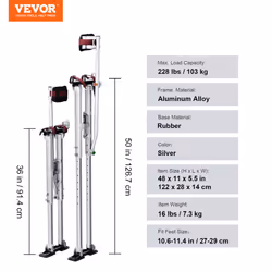 VEVOR Drywall Stilts Aluminum Tool Stilts 36''-50'' Adjustable Painting Taping
