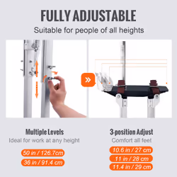 VEVOR Drywall Stilts Aluminum Tool Stilts 36''-50'' Adjustable Painting Taping - Additional view 5