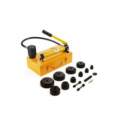 Vevor SD15T240CR2MM8SYBV0 0.5 to 4 in. 15-Ton Hydraulic Knockout Punch Driver Kit Hole Tool with 10 Dies