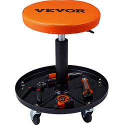 VEVOR Mechanic Stool, 250 LBS Rolling Pneumatic Creeper Garage/Shop Seat, Adjustable Height 16-22 inch in Padded Rolling Workshop Stool with Tool Tray