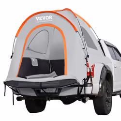 VEVOR Truck Bed Tent, 5.5'-6' Pickup Truck Tent with Rain Layer and Carry Bag, Waterproof PU2000mm Double Layer Truck Tent fo ...