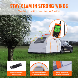 VEVOR SUV Camping Tent 8'-8' SUV Tent Attachment Rainfly Carry Bag for Camping - Additional view 4