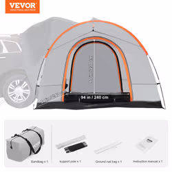 VEVOR SUV Camping Tent 8'-8' SUV Tent Attachment Rainfly Carry Bag for Camping - Additional view 6