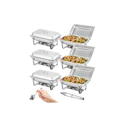 Vevor ZFXKCLJTZ68QTMJAWV0 8 qt. Stainless Steel Chafing Dish Buffet Set with 6 Full Size Pans - Pack of 6