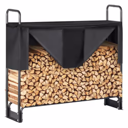 VEVOR 4.3FT Outdoor Firewood Rack with Cover Firewood Holder 52" x 14.2" x 46.1"