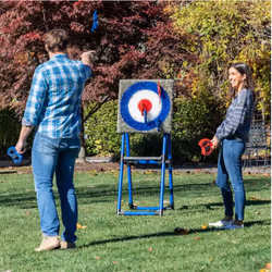 Eastpoint Axe Throwing Set With Steel Frame and 8 Safety Axes