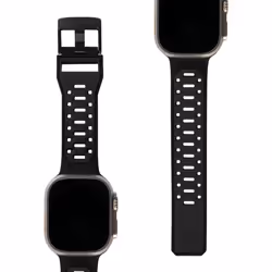 Urban Armor Gear 194002114032, Band, Smartwatch, Black, Apple, Watch Series 8, SE2, Ultra, 7, 6, 5, 4, 3, 2, 1, SE, Silicone