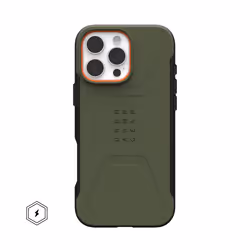 Urban Armor Gear Civilian, Cover, Apple, iPhone 16 Pro Max, 16 cm (6.3"), Olive
