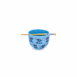 Lilo & Stitch Japanese Ceramic Dinnerware Set | Includes 20-Ounce Ramen Noodle Bowl and Wooden Chopsticks