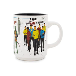 Star Trek 888050 20 oz Star Trek Aliens Villains & Crew Ceramic Camper Mug - Multi Color