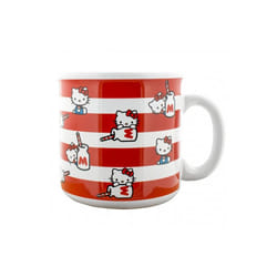 Hello Kitty 888039 20 oz Hello Kitty Milk Bottle Stripes Ceramic Camper Mug