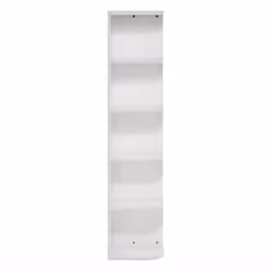 Furinno Pasir 5-Tier Corner Open Shelf Bookcase, White