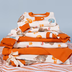 Burt's Bees Baby Baby Pets Family Jammies Matching Holiday Organic Cotton Pajamas  Turkey Time  One Size