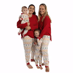 Burt's Bees Baby Baby 2-Piece Family Jammies Matching Holiday Organic Cotton Pajamas  Gingerbread Fair Isle  24 Months