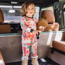 Burt's Bees Baby Baby Kids 2-Piece Family Jammies Matching Holiday Organic Cotton Pajamas  All Wrapped Up  8 Years