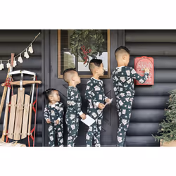 Burt's Bees Baby Baby Mens Family Jammies Matching Holiday Organic Cotton Pajamas  Letters to Santa  Medium