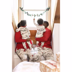 Burt's Bees Baby Baby 2-Piece Family Jammies Matching Holiday Organic Cotton Pajamas  Santa's Sleigh  24 Months
