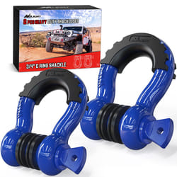 Nilight 2 Pack 3/4 D-Ring Shackle with 7/8 Screw Pin 41 887lbs Break Strength  Heavy Duty Off Road Recovery Shackle with Isolators Washers for Use wit