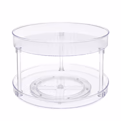 Clear 2-Tier Lazy Susan Turntable Organiser, 30.5 cm