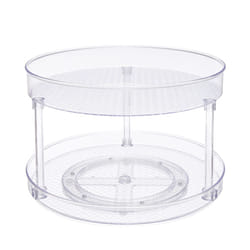 Clear 2-Tier Lazy Susan Turntable Organiser, 30.5 cm
