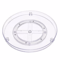 Clear 2-Tier Lazy Susan Turntable Organiser, 30.5 cm