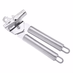 3-in-1 Stainless Steel Manual Tin Can Opener, Durable and With Hook for Easy Hang Drying (Previously AmazonCommercial brand)