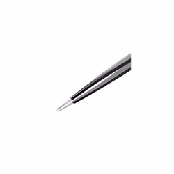 Eyebrow Tweezers, Stainless Steel Slant and Pointed Hair Removal Tweezers, Precision Tweezers for Ingrown Hair, Eyebrows Plucking, 4-Pack, Black