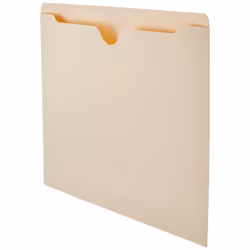 Amazon Basics File Folders Jacket Reinforced Straight-Cut Tab Flat-No Expansion Letter Size Manila 100-Pack - AMZ600